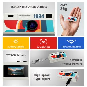 Mini Ρετρό Κάμερα G6 1080P με Κάρτα 32GB - Image 6